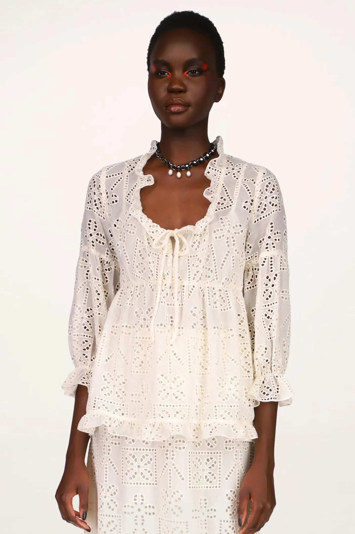 Aesthetic Eyelet Top