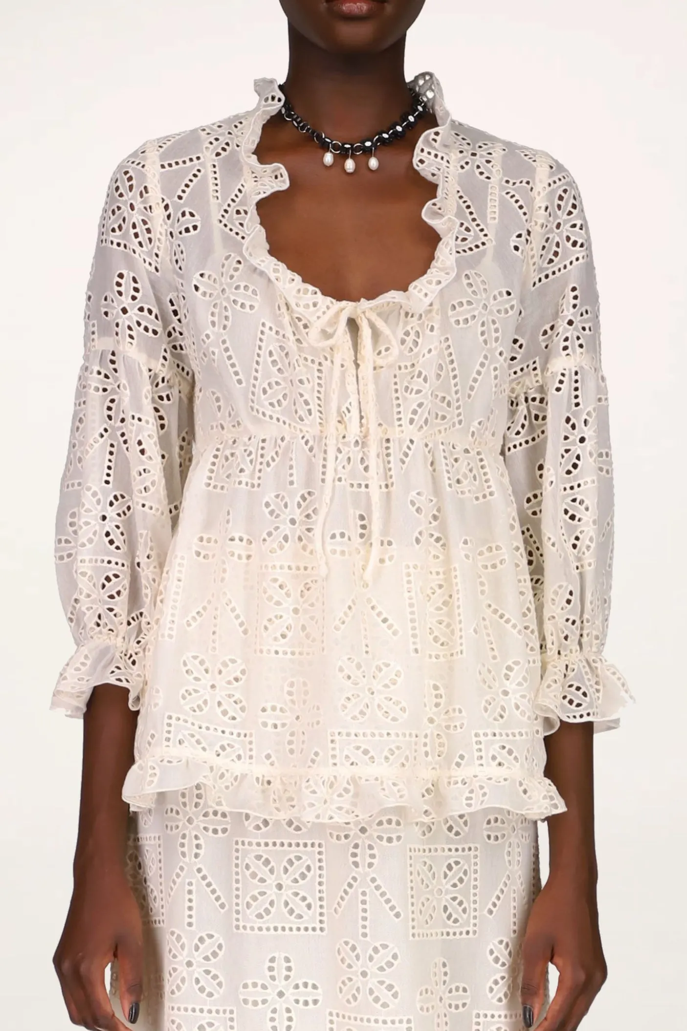 Aesthetic Eyelet Top