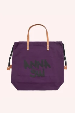 Ali Rapp for Anna Sui "Ooh Boy!!!" Large Tote Bag with Leather Handle
