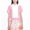 Amalfi Polo Knit Short Sleeve Top-Pink