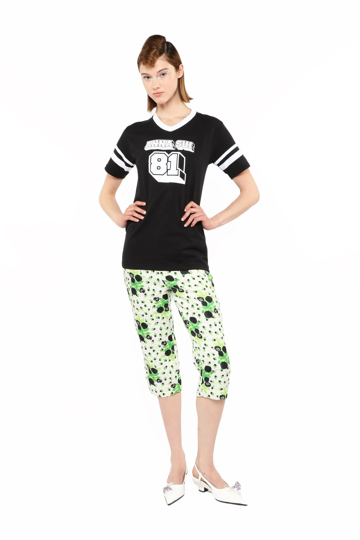 Anna Sui Logo T-Shirt Black
