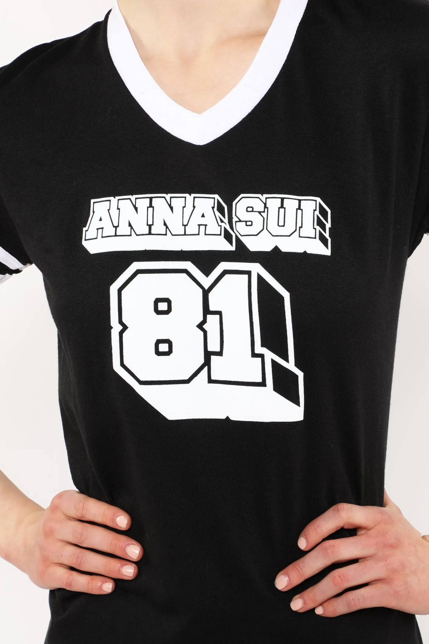 Anna Sui Logo T-Shirt Black