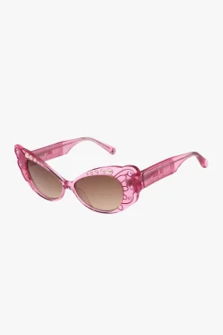 Anna Sui Pearl Wing Sunglasses- Pink