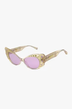 Anna Sui Pearl Wing Sunglasses- Yellow