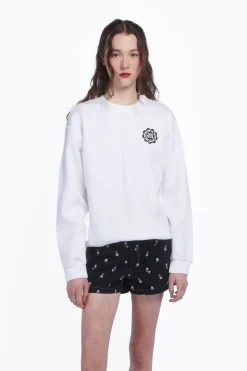 Anna Sui Wings Crew Neck Sweatshirt-White