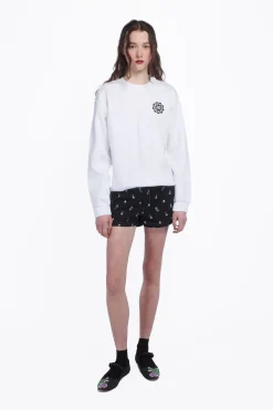 Anna Sui Wings Crew Neck Sweatshirt-White