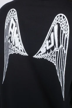 Anna Sui Wings Crew Neck Sweatshirt-Black