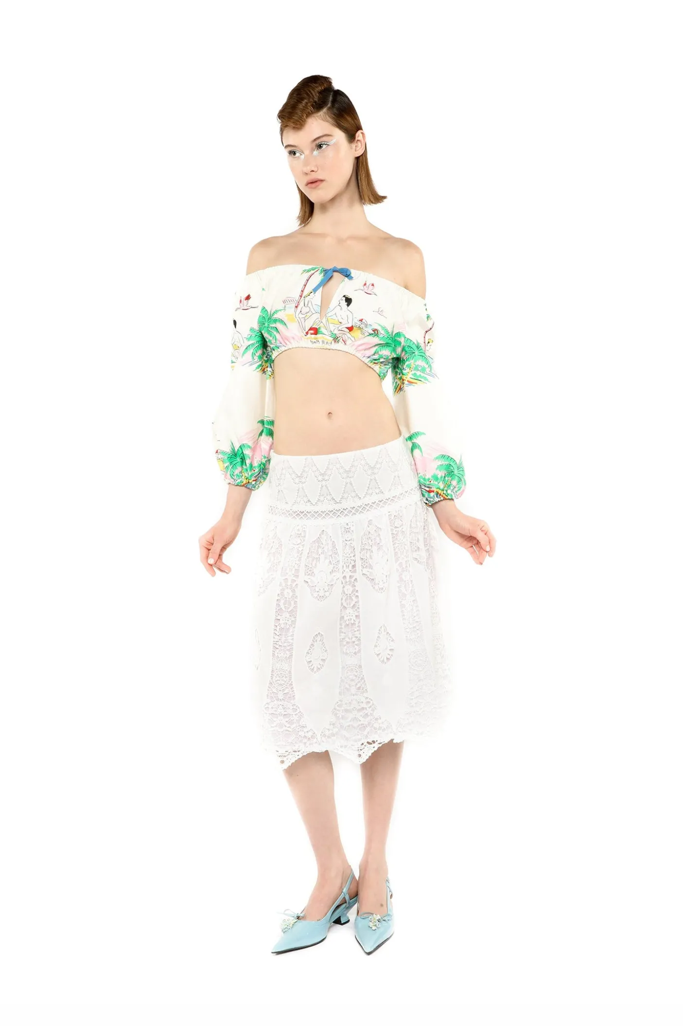 Applique Lace Combo Skirt