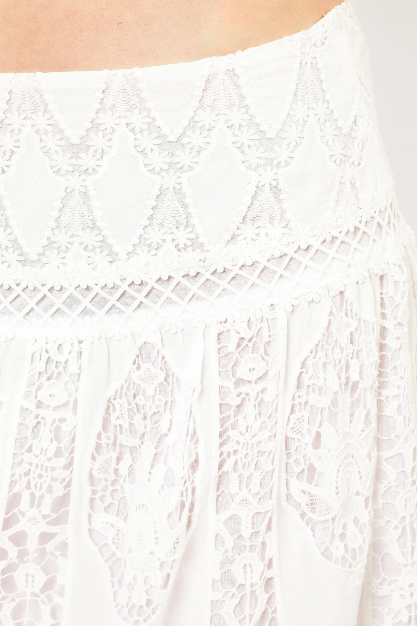 Applique Lace Combo Skirt