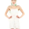 Applique Lace Combo Strapless Dress