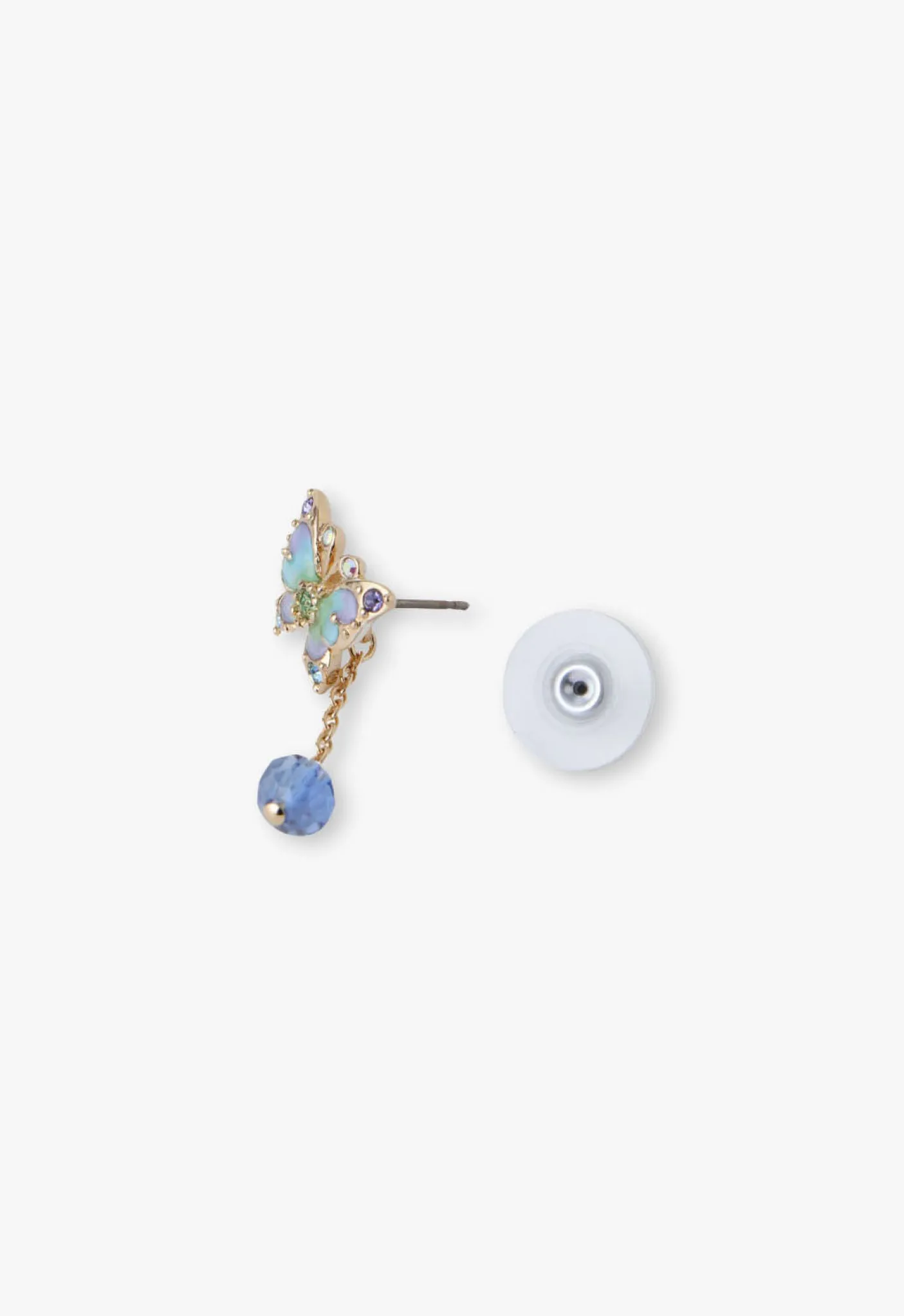Aqua & Lavender Butterfly Earrings