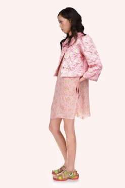 Arcadia Blossom Quilted Satin Bed Jacket