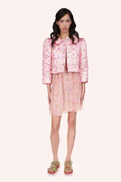 Arcadia Blossom Quilted Satin Bed Jacket
