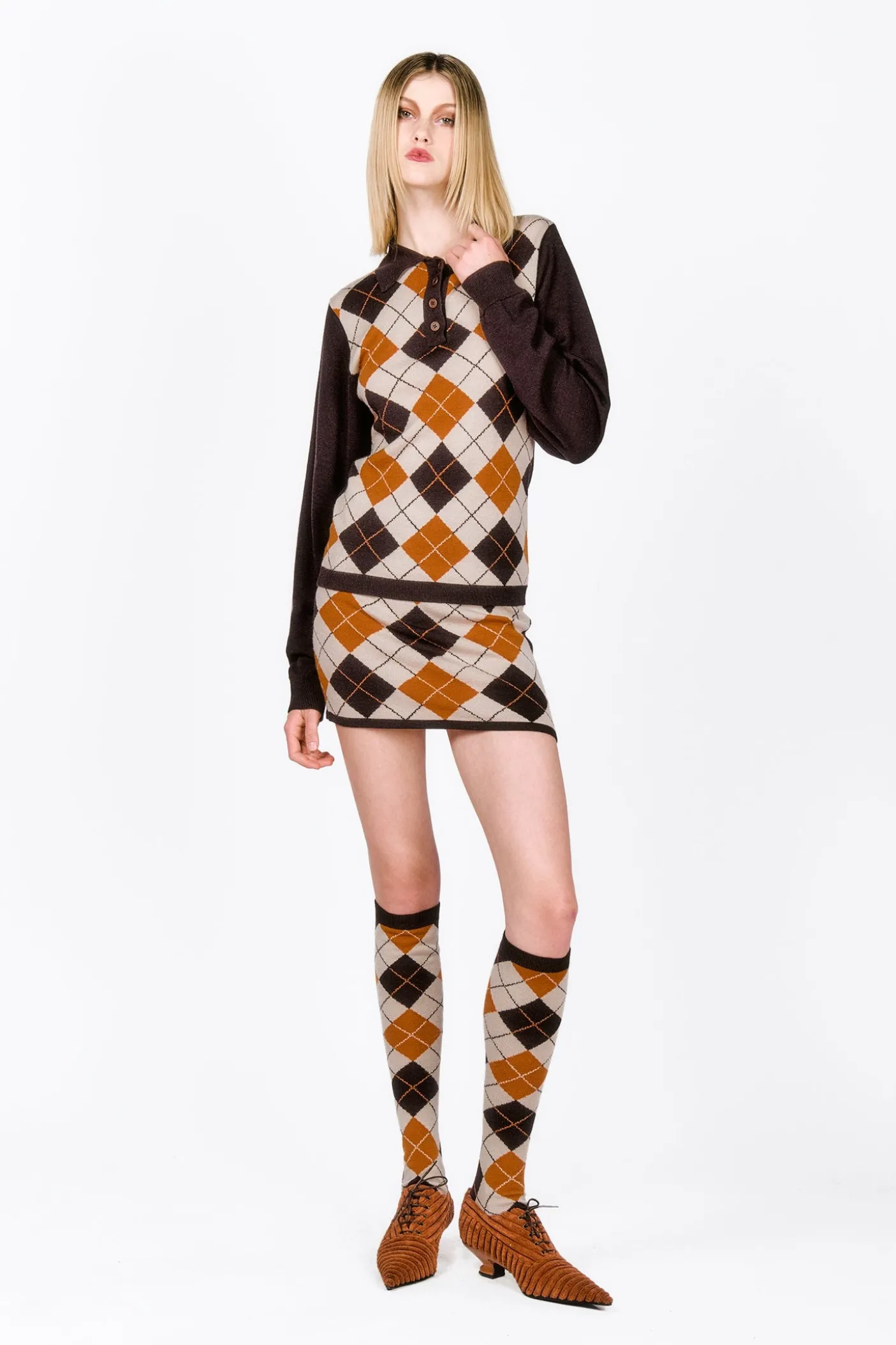 Argyle Knitwear Skirt