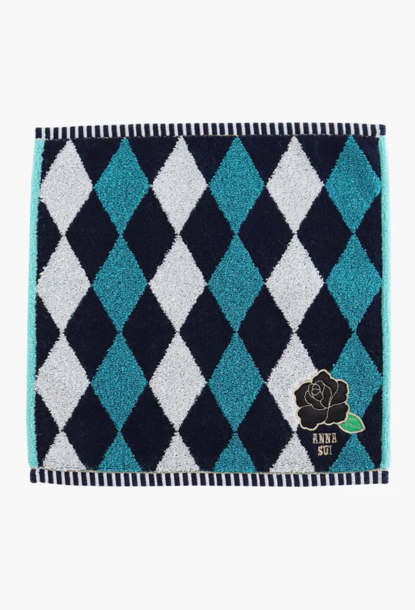 Argyle Rose Washcloth