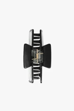 Art Deco Mother of Pearl & Black Rectangle Jaw Clip