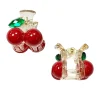 Baby Cherry Jaw Clip Pair Red Clear