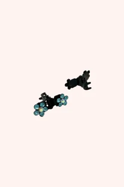 Baby Gemstone Daisy Jaw Clip Pair Blue