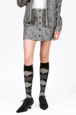Beardsley Paisley Corduroy Skirt