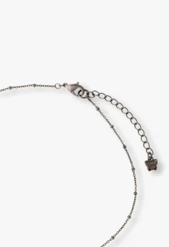 Bejeweled Butterfly Necklace - Violet Gunmetal