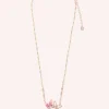 Bejeweled Butterfly Princess Necklace - Pink Rose Gold
