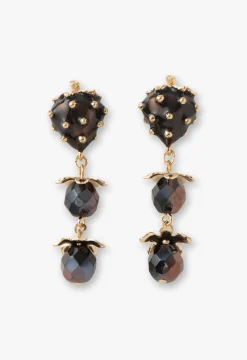 Black Berry Dangling Earrings