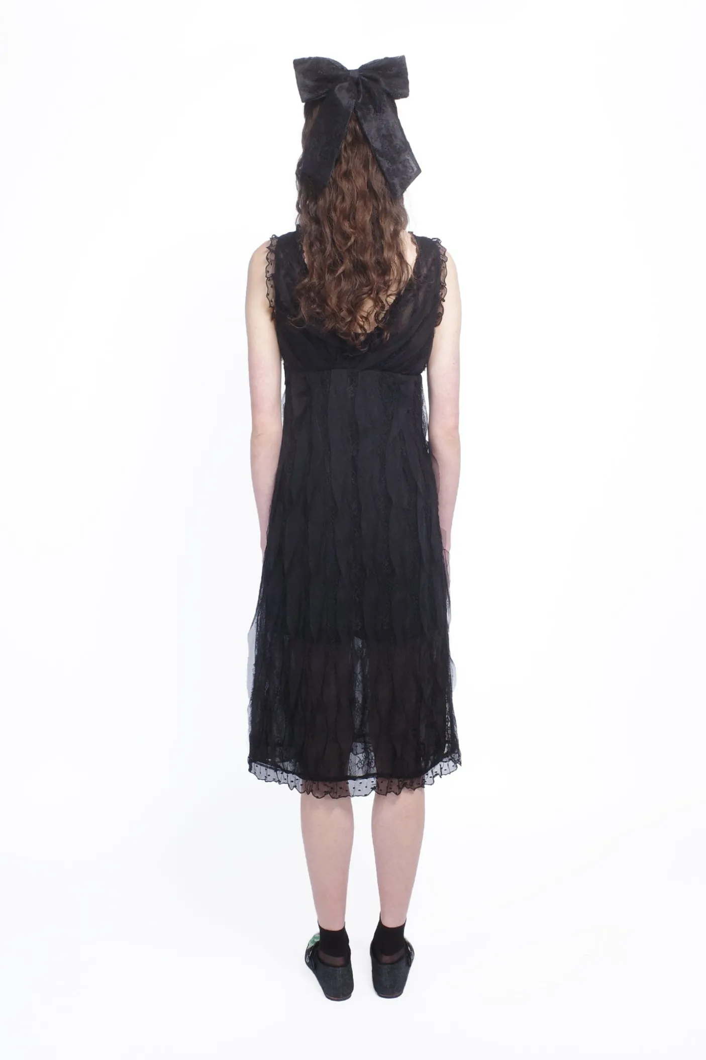 Black Combo Sleeveless Lace Dress