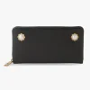 Black Retro Button Wallet
