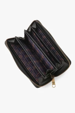 Black Retro Button Wallet
