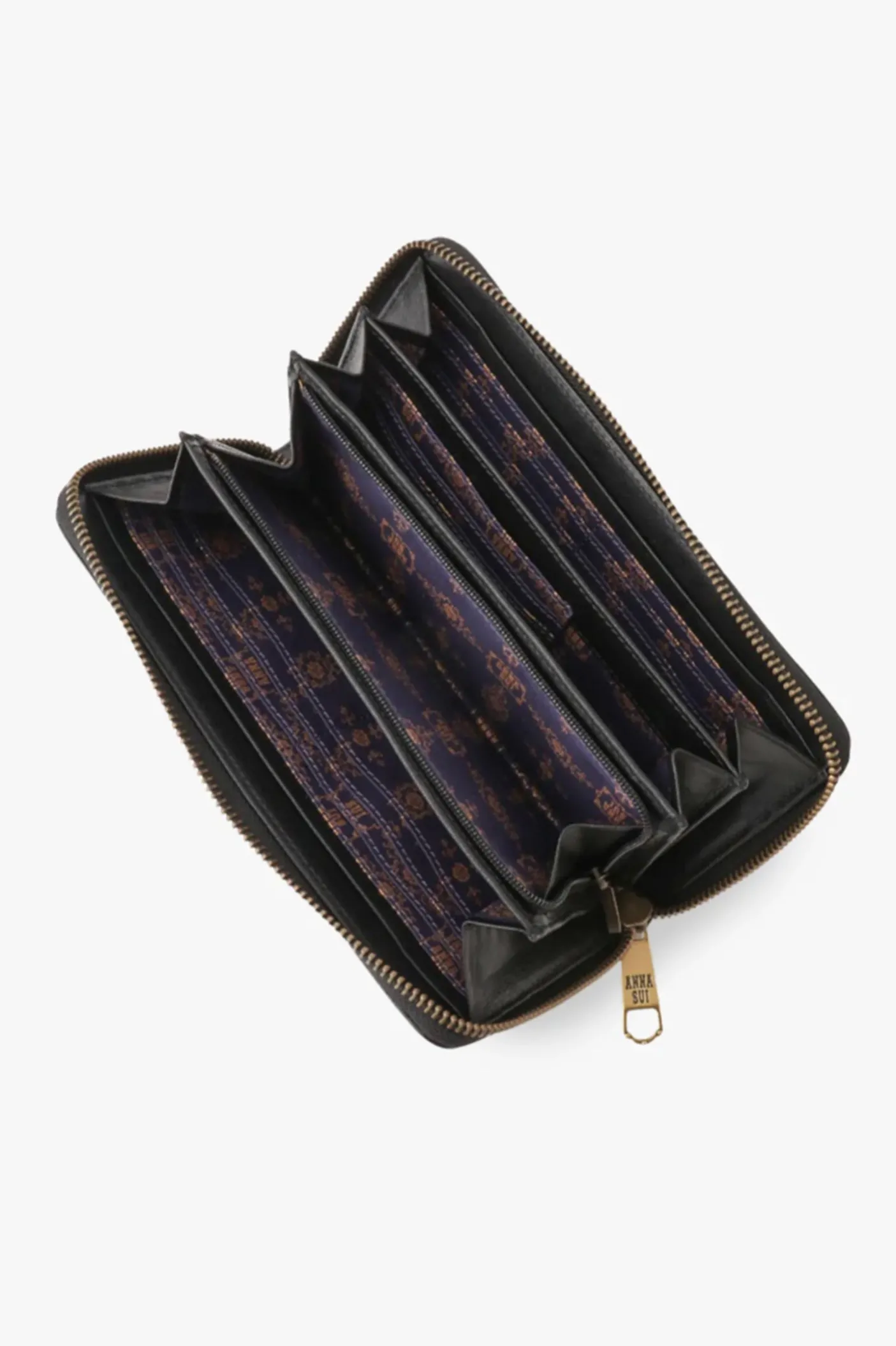 Black Retro Button Wallet