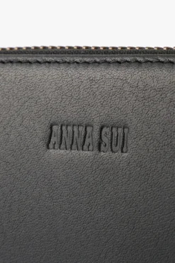Black Retro Button Wallet
