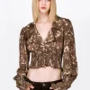 Bloomsbury Buds Lurex Knit Smocked Top