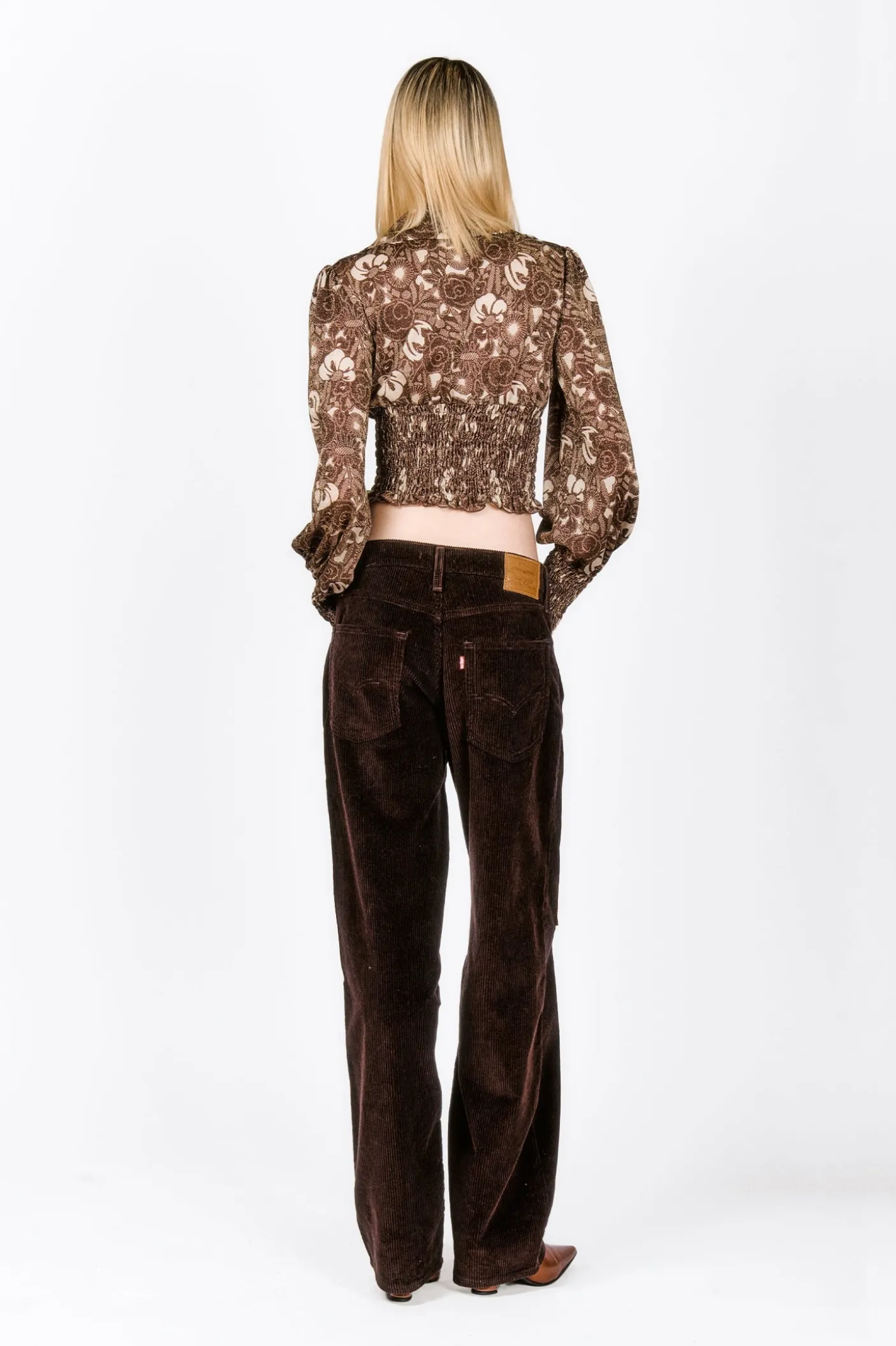 Bloomsbury Buds Lurex Knit Smocked Top