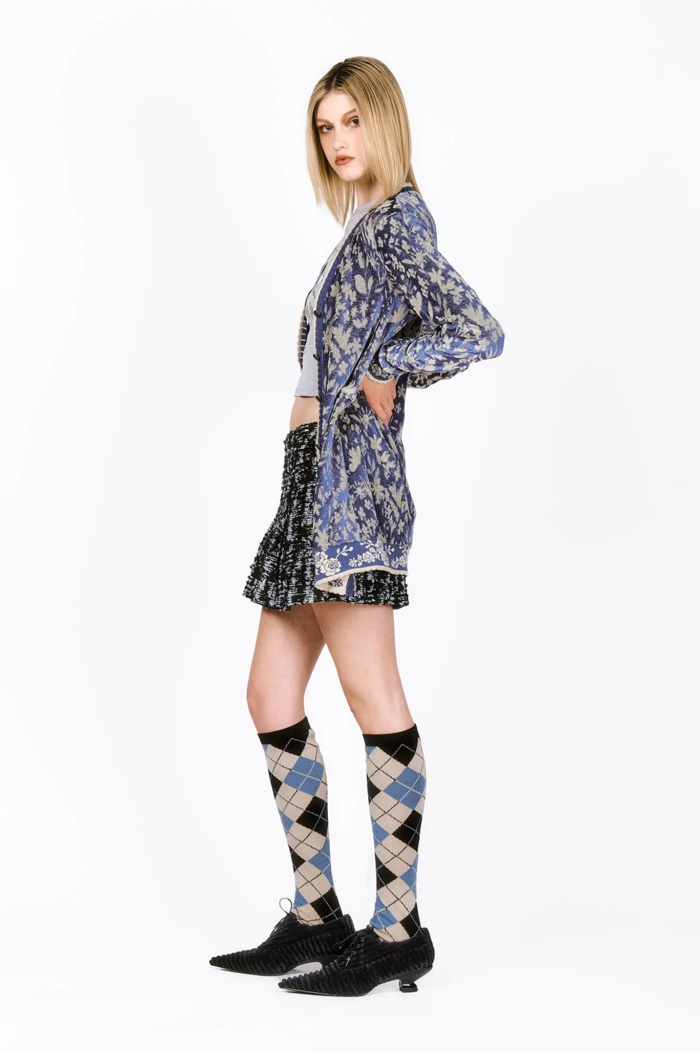 Bluebell Velour Cardigan
