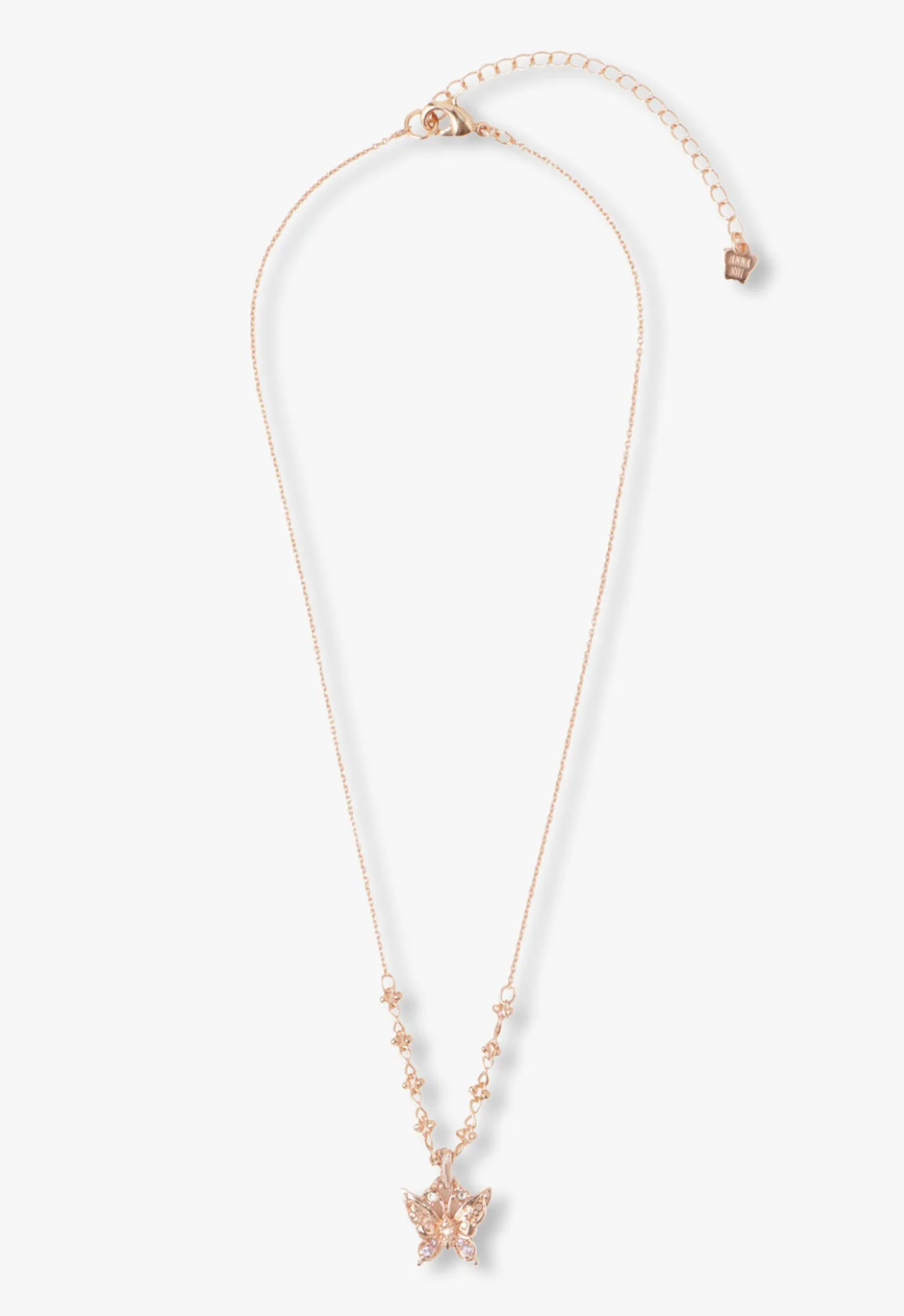 Butterfly & Rose Necklace Duo - Rose Gold