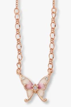 Butterfly and Moon Necklace Set