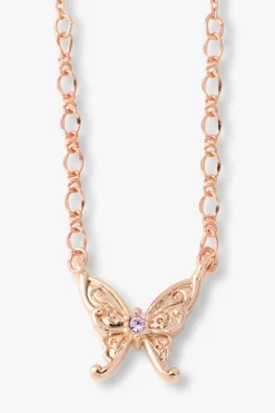 Butterfly and Moon Necklace Set