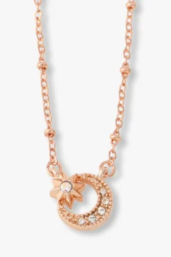 Butterfly and Moon Necklace Set