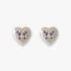 Butterfly Heart Stud Earrings