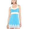 Cabana Terry Halter Lace Dress