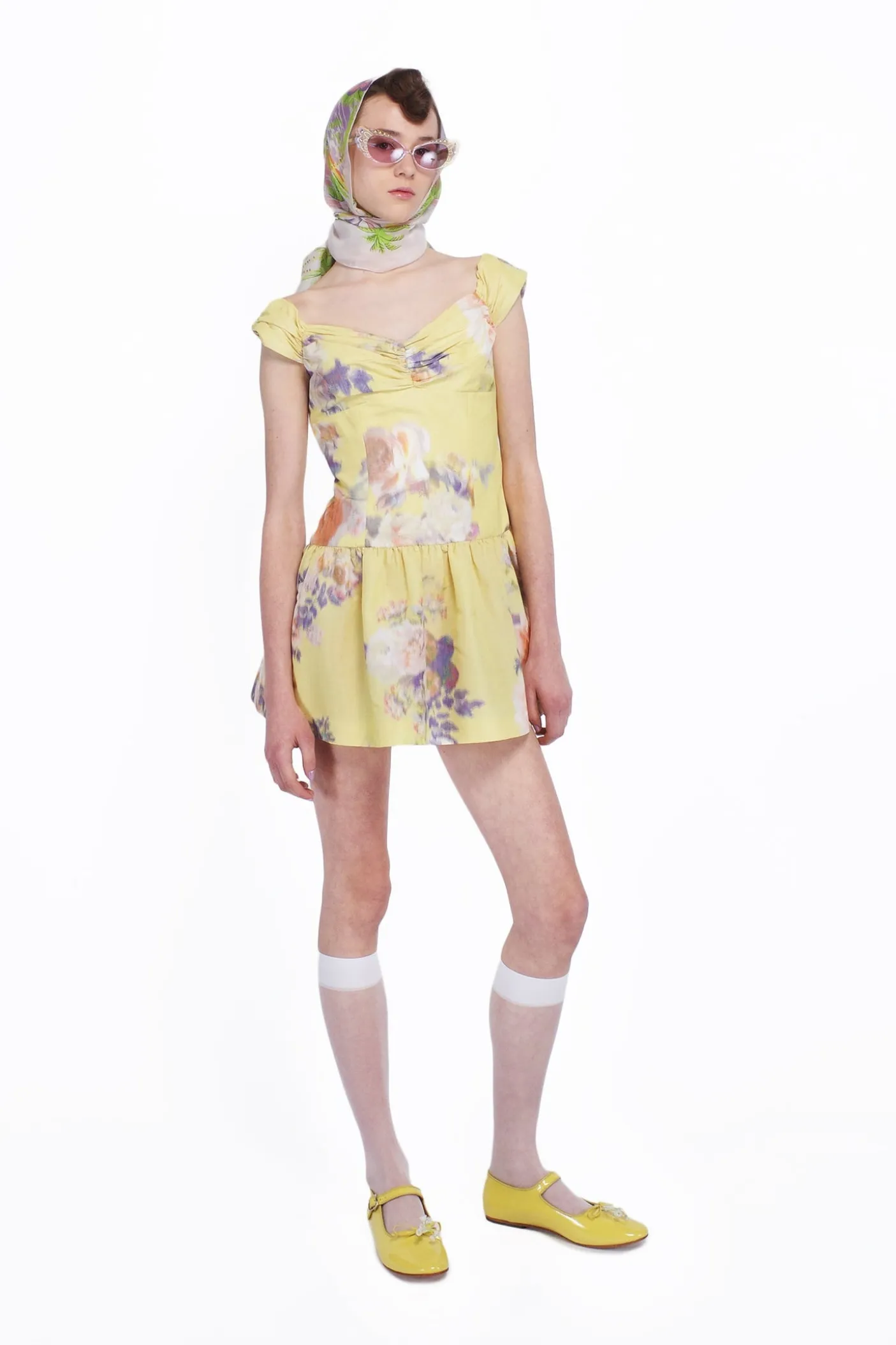 Cabbage Rose Taffeta Sweetheart Dress