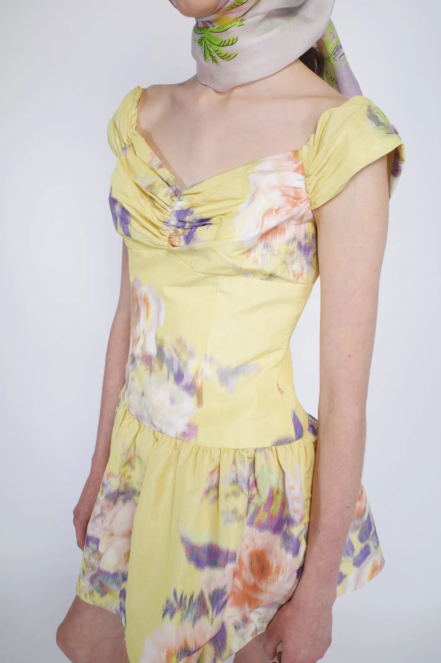 Cabbage Rose Taffeta Sweetheart Dress