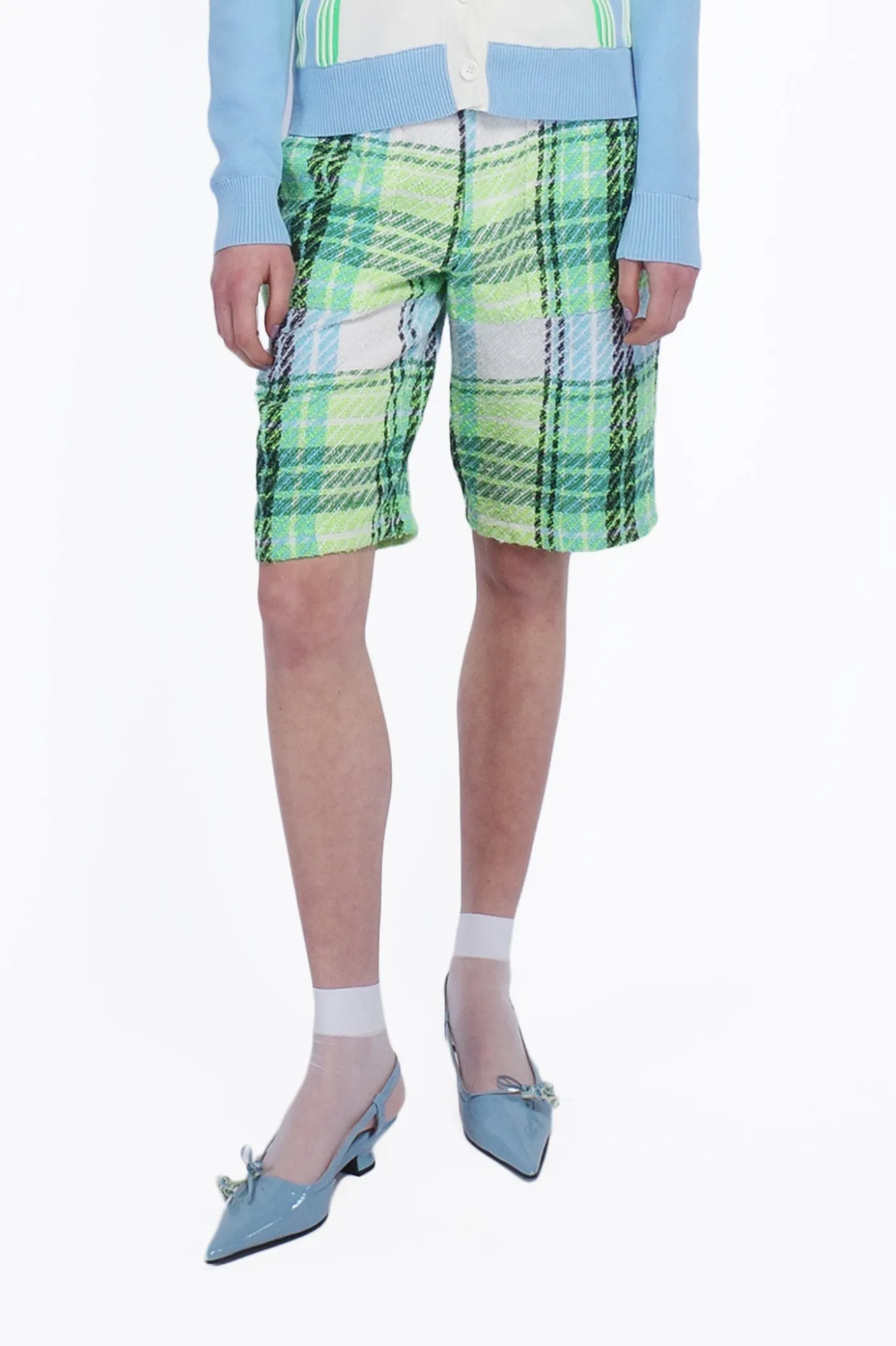 Capri Plaid Bermuda Shorts