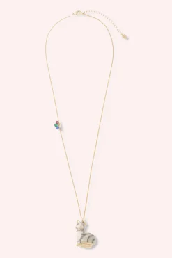 Cat Necklace - Grey Multi