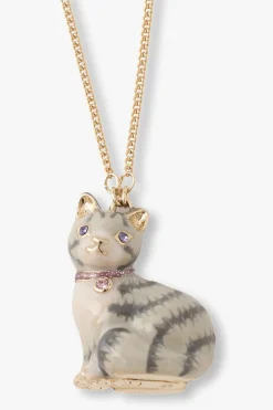 Cat Necklace - Grey Multi