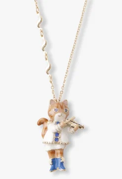 Cat Violin Necklace
