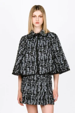 Cornflower Tweed Cape