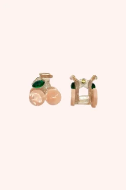 Cutie Mini Cherry Jaw Clip Peach Pearl