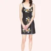 3-D Pansy Embroidered on Linen Dress