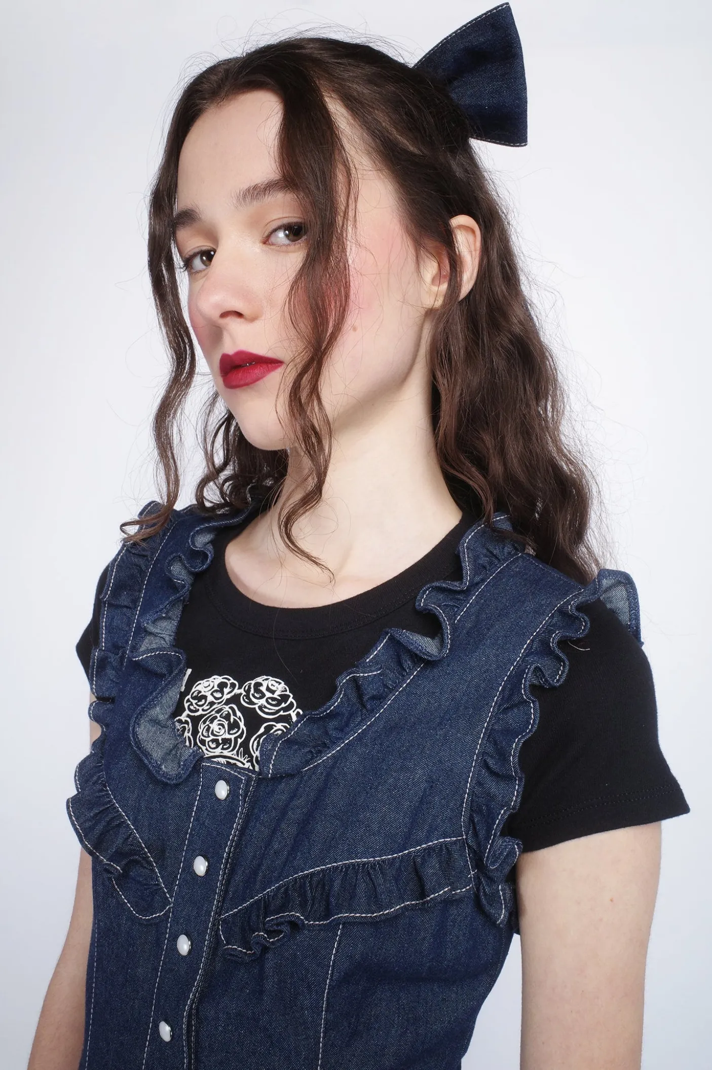 Denim Ruffle Dress